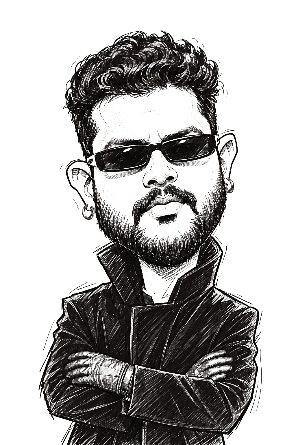 Illustrated portrait of Barath, Sales & Business Development