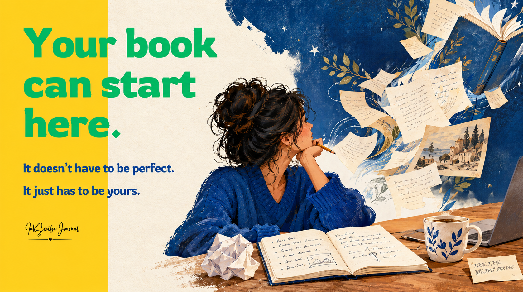 Your book can start here. It doesn't have to be perfect. It just has to be yours.